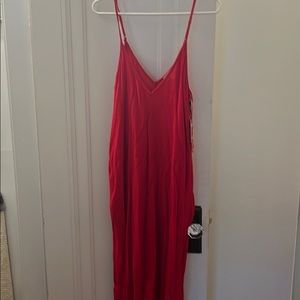 Red maxi dress